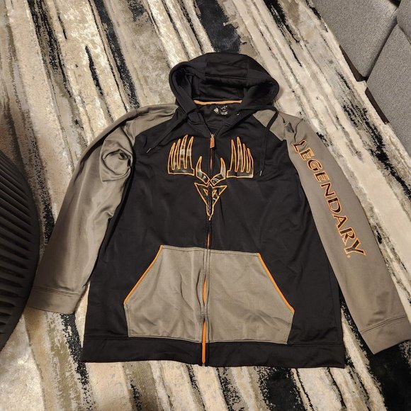 Legendary Whitetails Zip Hoodie Mens Size XL-T Green Black - Picture 1 of 9